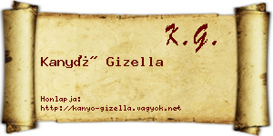 Kanyó Gizella névjegykártya