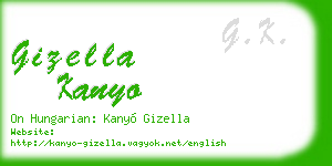 gizella kanyo business card